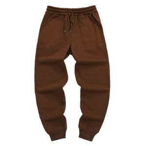 Brown Fleece Jogger Sweatpants